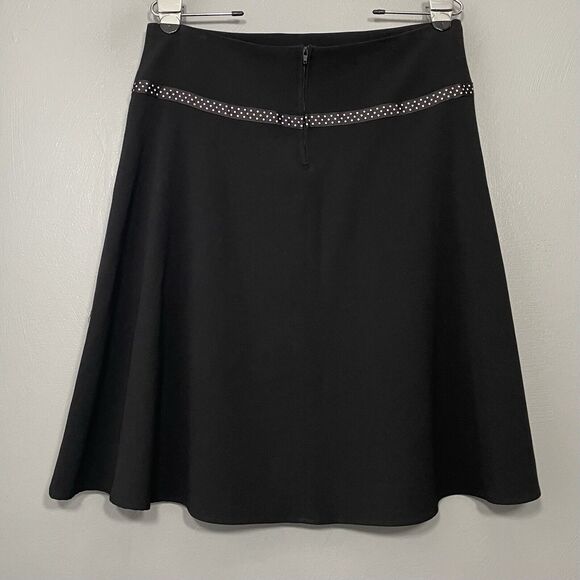Vintage Joe Benbasset Size 11 Black Swing Skirt Dark Gothic Pin up Y2K Preppy - Picture 3 of 8